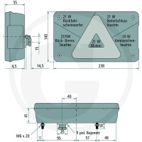 ASPÖCK Lampa tylna "MULTIPOINT V" 504248500007 - Sklep PoltechParts