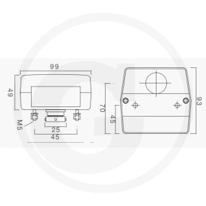 ASPÖCK Lampa tylna "MINIPOINT" 504230200007