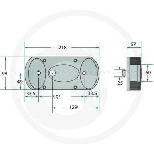 ASPÖCK Lampa tylna "MIDIPOINT II" 504243000007