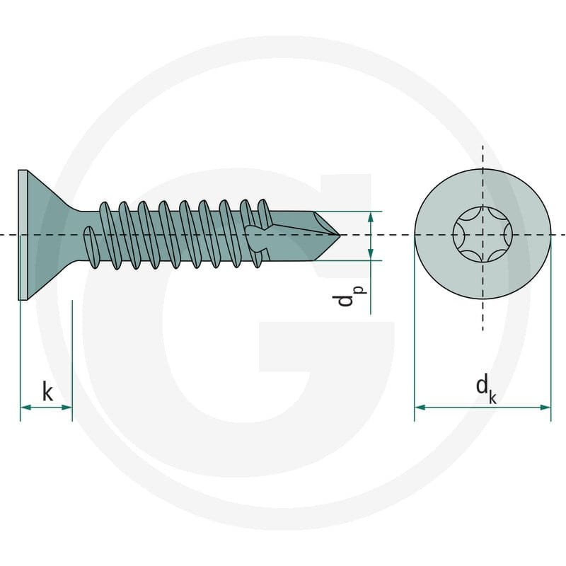 GRANIT Wkręt samowiercący 4,2x45 DIN 7504 4877504091 - Sklep PoltechParts