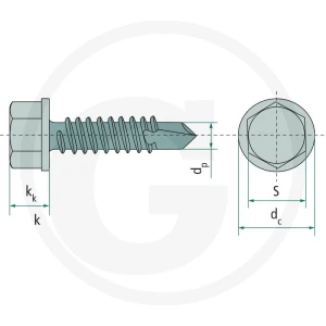 GRANIT Wkręt samowiercący 5,5x19 DIN 7504 4877504021