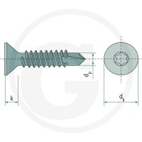 GRANIT Wkręt samowiercący 4,8x50 DIN 7504 4877505100 - Sklep PoltechParts
