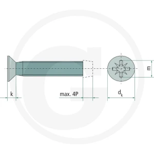 GRANIT Śruba formująca gwint M4x12 DIN7500 4877500171