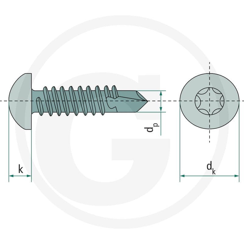 GRANIT Wkręt samowiercący 5,5x60 DIN 7504 4877504072 - Sklep PoltechParts