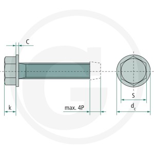 GRANIT Śruba formująca gwint M5x40 DIN7500 4877500149