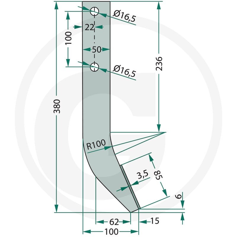 GRIMME Hak glebogryzarki 29510060835 - Sklep PoltechParts