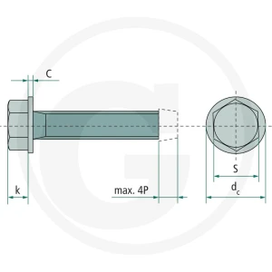 GRANIT Śruba formująca gwint M8x12 DIN 7500 4877500160
