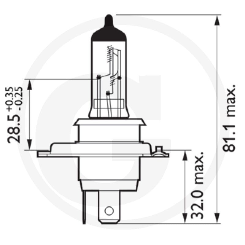 Philips Żarówka halogenowa, H4 44712342PRC1 - Sklep PoltechParts