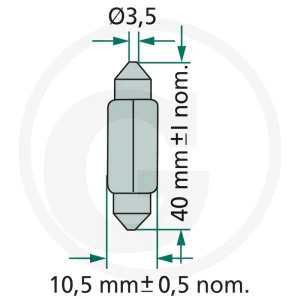 Philips Żarówka Sofitte Festoon T10,5x43 44712866CP