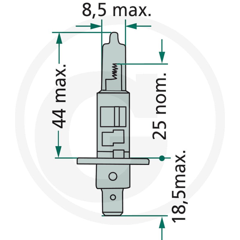Philips Żarówka halogenowa, H1 44712258LLECOC1 - Sklep PoltechParts