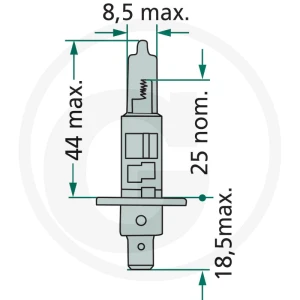 Philips Żarówka halogenowa, H1 44712258LLECOC1