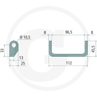 Pastore & Lombardi Wspornik zawiasu ze sworzniem i nakrętką, stal nierdzewna 2209910196 - Sklep PoltechParts