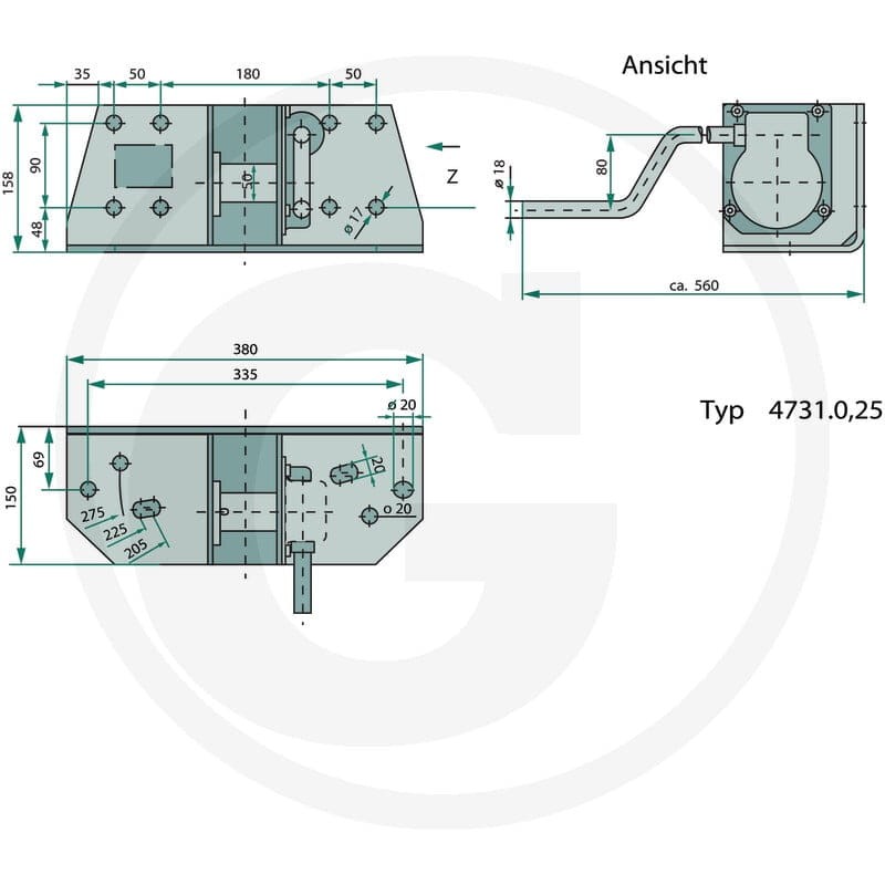Haacon Uchwyt koła zapasowego typ 4731 220210970 - Sklep PoltechParts