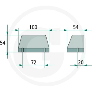 GRANIT Lampa oświetlenia tablicy rejestracyjnej 207KL40