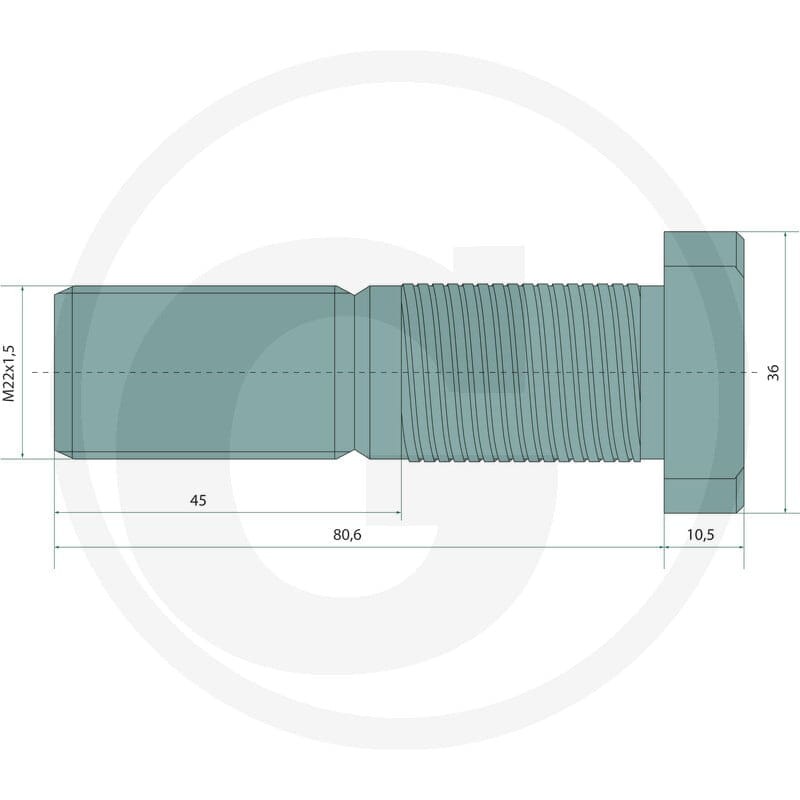 BPW Szpilka koła 15803.296.33.11.1 - Sklep PoltechParts