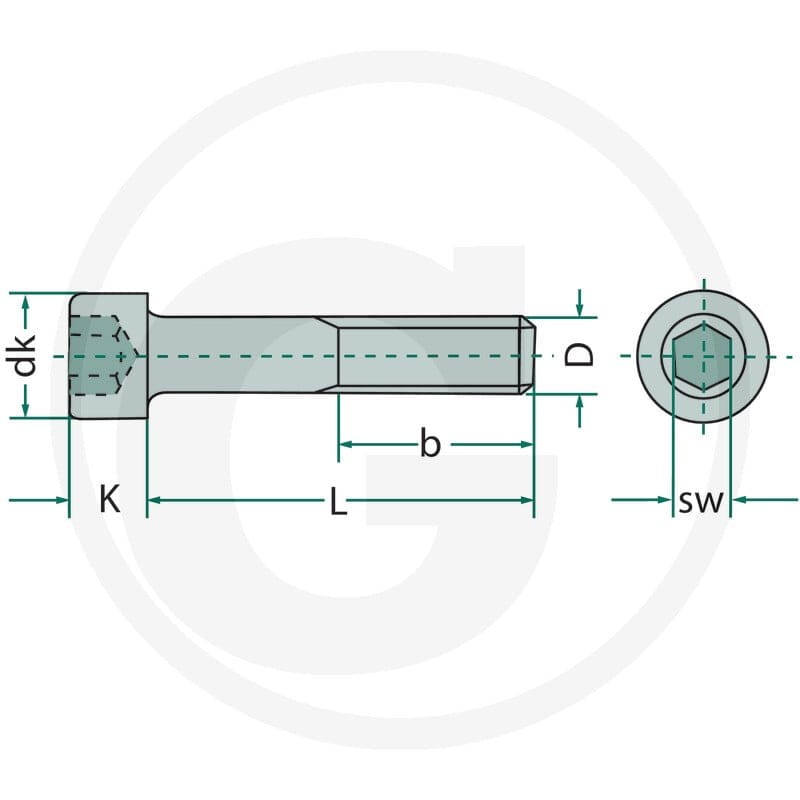 GRANIT Śruba z łbem walcowym M8x70 DIN 912 487912035WR - Sklep PoltechParts