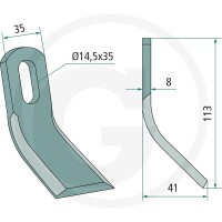 GRANIT Nóż typu Y 18063-BOM-57 - Sklep PoltechParts
