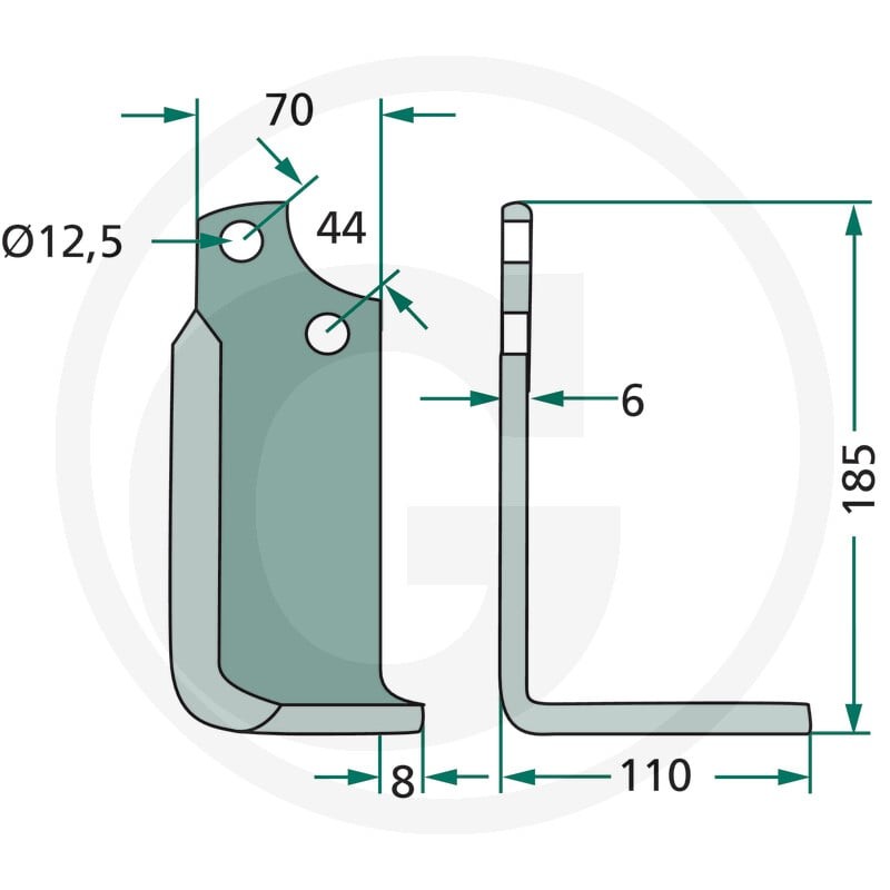 GRANIT Nóż kątowy 180MAS-09L - Sklep PoltechParts