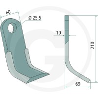 GRANIT Nóż typu Y 18063-BRE-17 - Sklep PoltechParts