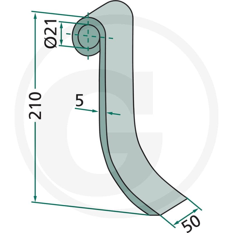 GRANIT Nóż bijakowy 180GLL-02 - Sklep PoltechParts