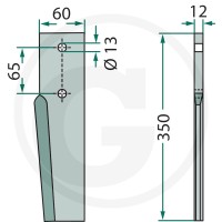 GRANIT Ząb brony aktywnej 180RH-93-DER - Sklep PoltechParts