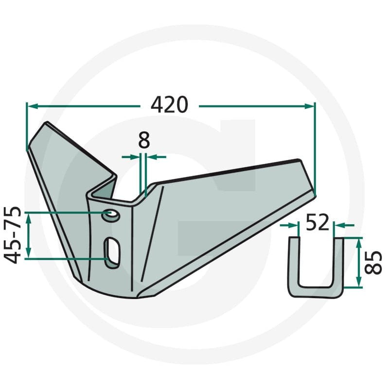 GRANIT Lemiesz skrzydełkowy 180101.420-45-75-1 - Sklep PoltechParts