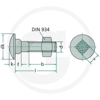 GRANIT Śruba zamkowa M10x60 DIN 603 487603136 - Sklep PoltechParts