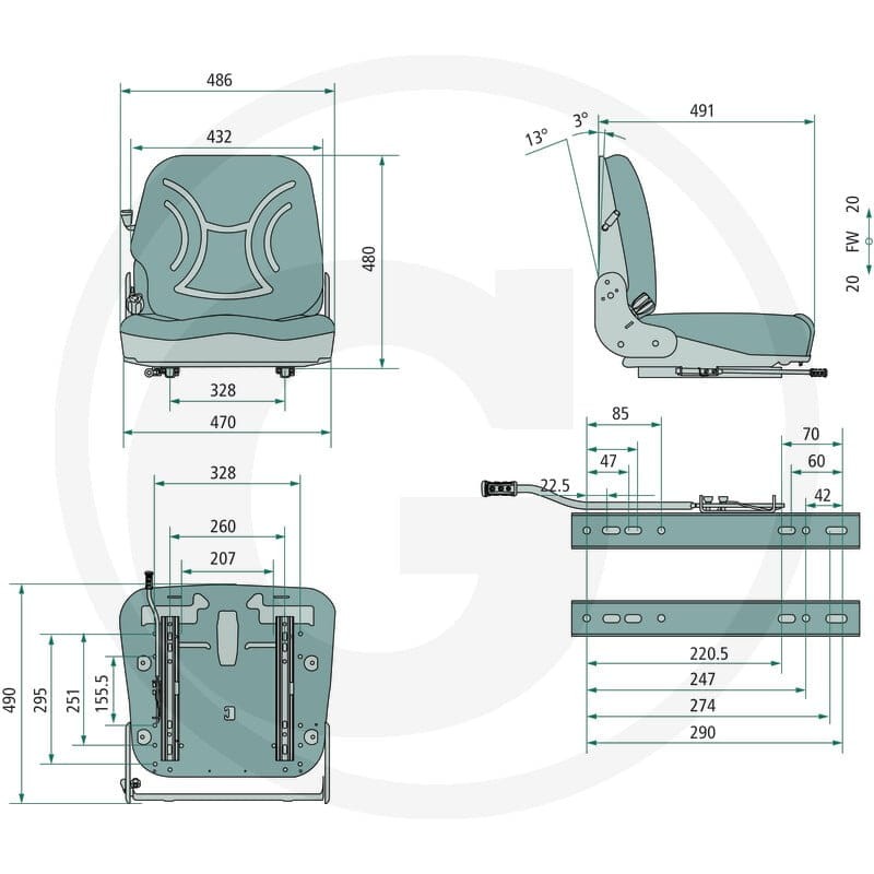 GRANIT Siedzenie 24000038S - Sklep PoltechParts