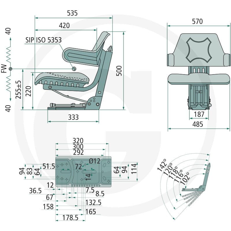 GRANIT Siedzenie 24000030 - Sklep PoltechParts