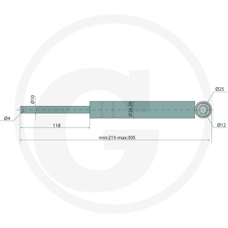 GRANIT Siłownik gazowy 24099071 - Sklep PoltechParts