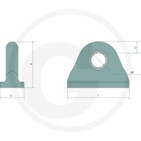 Walterscheid Ucho zaczepu 770ZOTEK-50 - Sklep PoltechParts