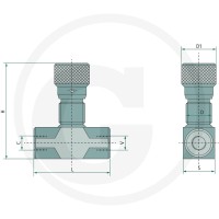Oleodinamica Marchesini Zawór dławiący VRFB-3/8″ BSP z pokrętłem 85036016 - Sklep PoltechParts