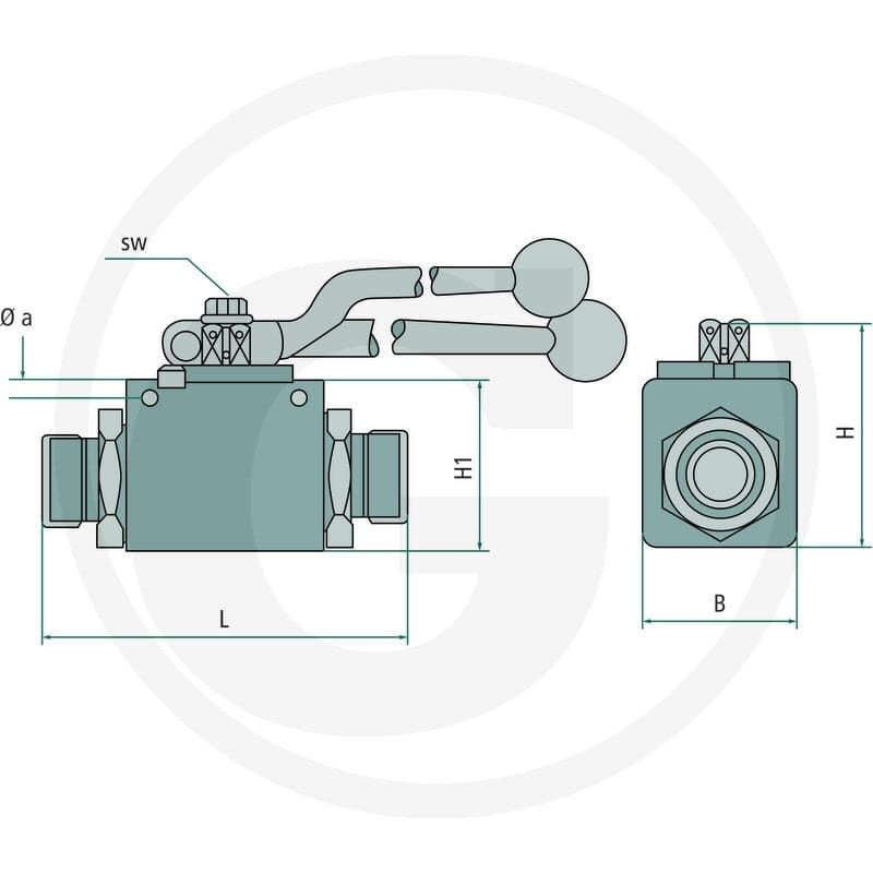 PISTER BKH 12L DN10 z otworem, wersja ocynkowana 81522025 - Sklep PoltechParts