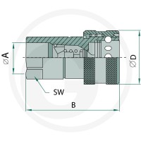 Faster Gniazdo NV gwint wew. 1/2" BSP 86001003 - Sklep PoltechParts