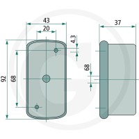 GRANIT Lampa obrysowa czerwona/biała, 2 szt. 70770009 - Sklep PoltechParts