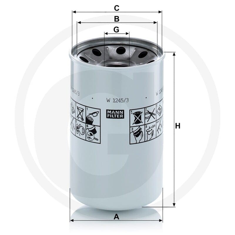 MANN FILTER Filtr oleju silnikowego 565W1245.3X - Sklep PoltechParts