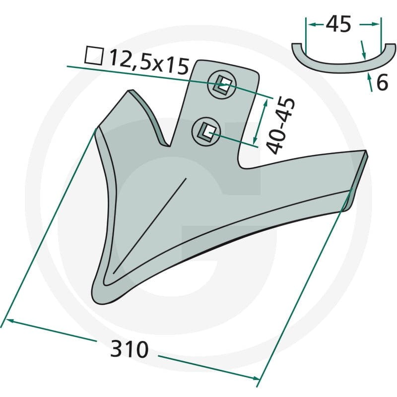 GRANIT Lemiesz skrzydełkowy 180101.47UW-12B - Sklep PoltechParts