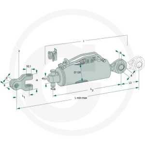 Walterscheid Łącznik górny hydrauliczny 395205129