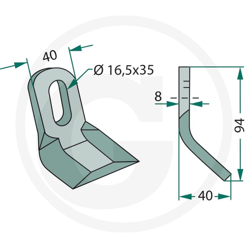 GRANIT Nóż typu Y 18063-ORS-06 - Sklep PoltechParts