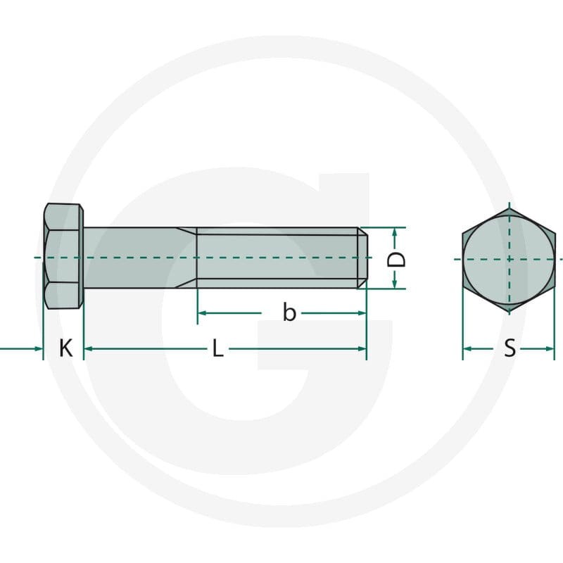GRANIT Śruba z łbem sześciokątnym 9/16” 485931214 - Sklep PoltechParts