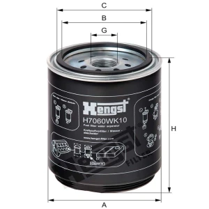 Hengst Filtr paliwa H7060WK10 866H7060WK10