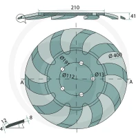 GRANIT Walcowa gwiazda siekająca 400 x 8 180700012 - Sklep PoltechParts
