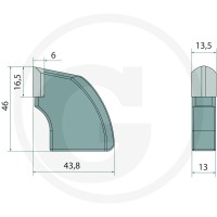 GRANIT ENDURANCE CARBIDE Ząb do przyspawania 179726670 - Sklep PoltechParts
