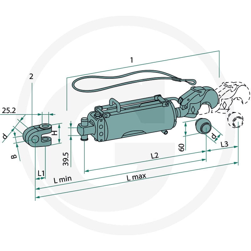 Walterscheid Łącznik górny hydrauliczny 395206176 - Sklep PoltechParts