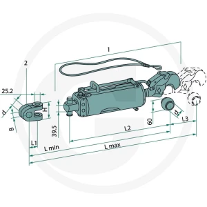 Walterscheid Łącznik górny hydrauliczny 395206176
