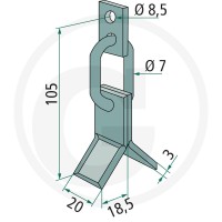 GRANIT Nóż typu Y 18063-TOR-52 - Sklep PoltechParts