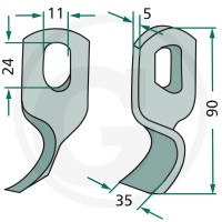 GRANIT Nóż bijakowy 18063-EPO-54 - Sklep PoltechParts