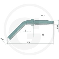 GRANIT Króciec rurowy 45° 30615ZS2007 - Sklep PoltechParts