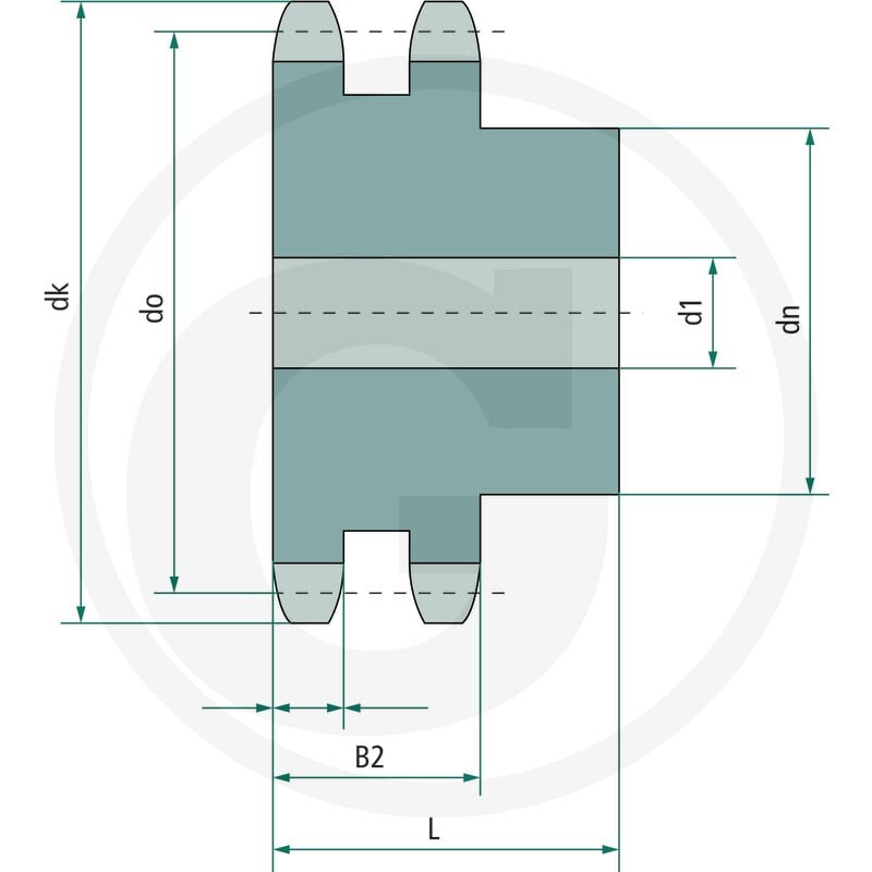 GRANIT Koło łańcuchowe podwójne ASA 40 837042-012-28 - Sklep PoltechParts