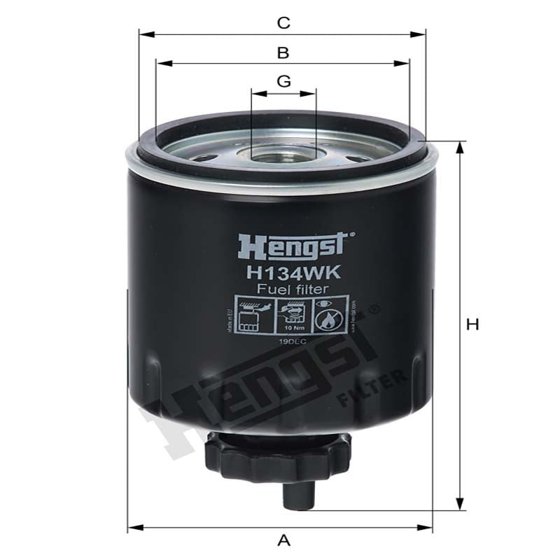 Hengst Filtr paliwa H134WK 866H134WK - Sklep PoltechParts